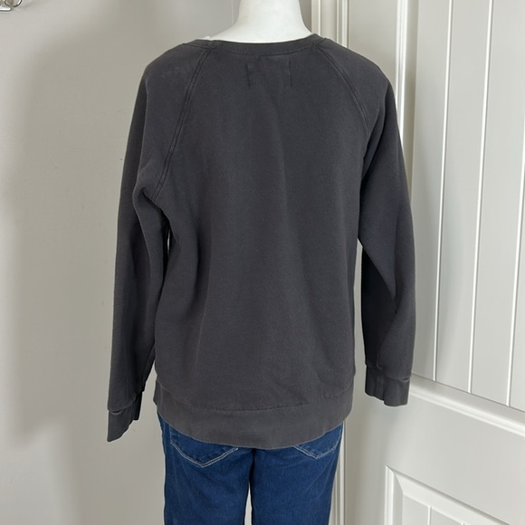 Anthropologie Sol Angeles LA FEMME Graphic Sweatshirt Grey Sz M - Picture 8 of 13